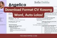 Download Format CV Kosong Word