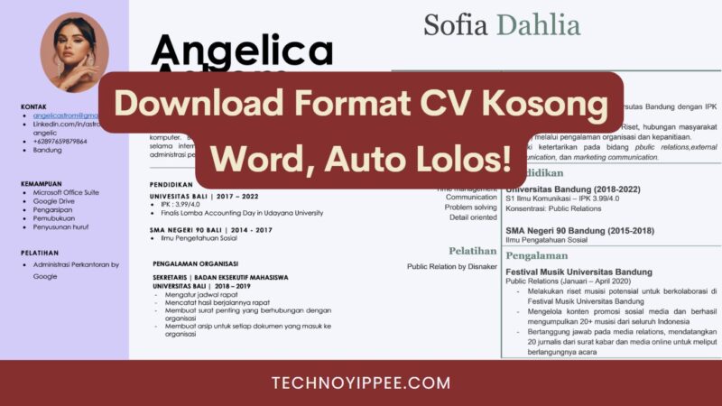 Download Format CV Kosong Word