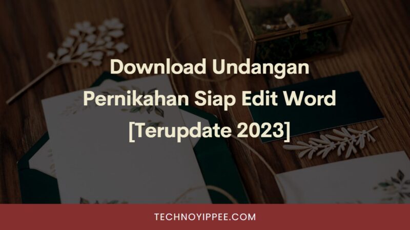 Download Undangan Pernikahan Siap Edit Word [Terupdate 2023]