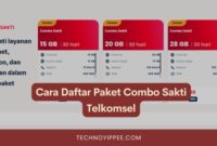 Cara Daftar Paket Combo Sakti Telkomsel